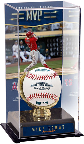 Mike Trout Los Angeles Angels 2019 AL MVP Gold Glove Display Case w/Image