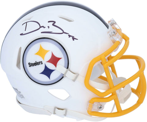 Devin Bush Steelers Signed Flat White Alternate Revolution Mini Helmet