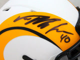 Von Miller Autographed Los Angeles Rams Lunar Speed Mini Helmet-Beckett W Holo