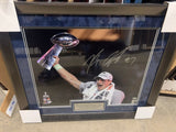 Rob Gronkowski Signed Autographed Photo Custom Framed to 20x24 Super Bowl NEP