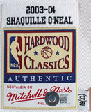 Shaquille O'Neal "HOF 16" Signed White M&N 2003-04 HWC Authentic Jersey BAS Wit