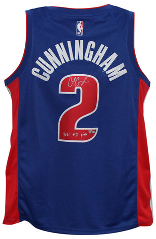 Cade Cunningham Autographed Detroit Pistons Jersey 2021 #1 Pick Fanatics 36024
