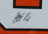 Eric Lindros Signed Framed 36x42 Custom Orange Jersey HOF 16 Inscription JSA