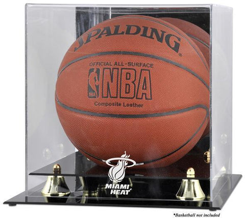 Miami Heat Golden Classic Team Logo Basketball Display Case