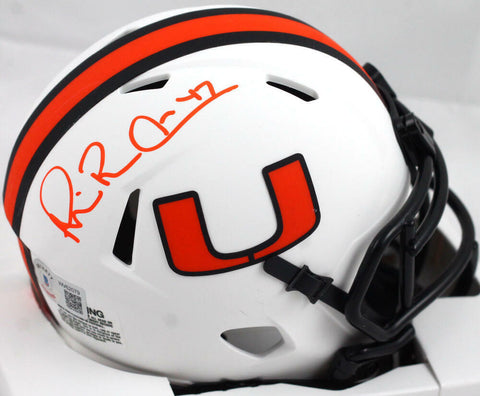 Michael Irvin Signed Miami Hurricanes Lunar Speed Mini Helmet-Beckett W Hologram