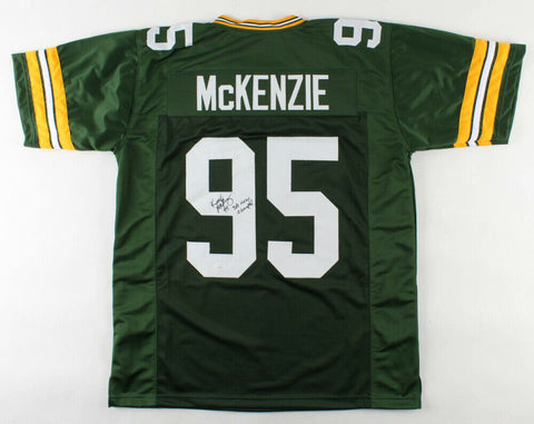 Keith Mckenzie Signed Green Bay Packers Jersey Inscribed SB XXXI Champs JSA COA