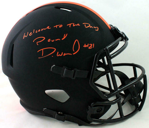 Denzel Ward Signed Cleveland Browns F/S Eclipse Speed Helmet- JSA W Auth *Orange