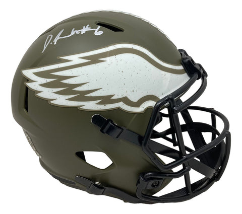 Devonta Smith Signed Eagles FS Salute To Service Speed Replica Helmet Fanatics