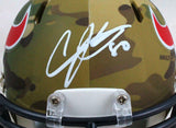 Andre Johnson Autographed Houston Texans Camo Speed Mini Helmet-JSAW Auth *White