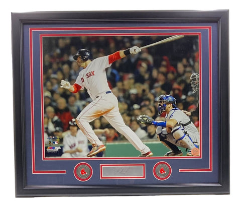 JD Martinez Framed 16x20 Boston Red Sox Photo w/ Laser Engraved Signature
