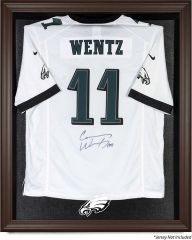 Eagles Framed Logo Brown Jersey Display Case-Fanatics Authentic