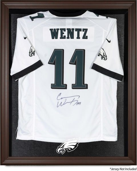 Eagles Framed Logo Brown Jersey Display Case-Fanatics Authentic