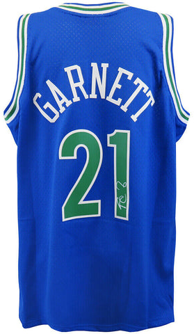 Kevin Garnett Signed Timberwolves 1995 T/B M&N Blue NBA Swingman Jersey (SS COA)