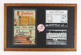 Don Larsen Signed New York Yankees Framed Newspaper Display Inscribed PG 10-8-56