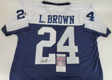 Larry Brown Signed Dallas Cowboys Throwback Jersey (JSA COA) Super Bowl XXX MVP