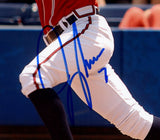 Jeff Franceour Signed Atlanta Braves Unframed 8x10 MLB Photo - Red Jersey