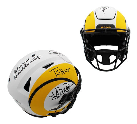 Multi-Player Signed Los Angeles Rams Speed Flex Auth Lunar Helmet with 4 Sigs