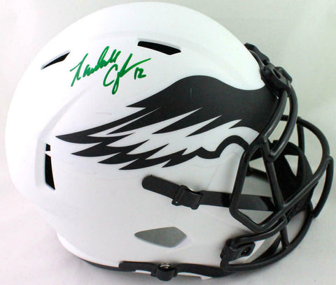 Randall Cunningham Autographed Eagles Lunar Speed F/S Helmet- Beckett W *Green