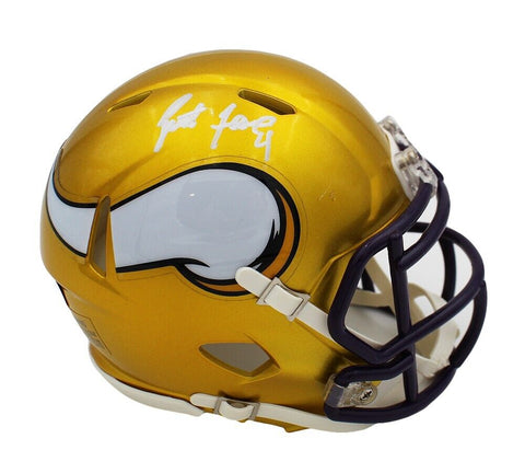 Brett Favre Signed Minnesota Vikings Speed Flash NFL Mini Helmet