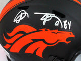 Shannon Sharpe signed Broncos Eclipse Mini Helmet - Beckett W* Silver