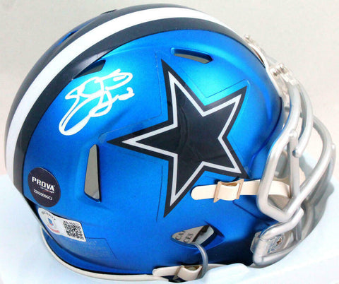 Emmitt Smith Autographed Dallas Cowboys Blaze Mini Helmet-Beckett W Hologram