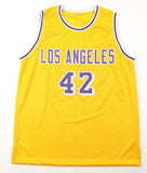 James Worthy Signed Los Angeles Lakers Home Jersey (MAB Hologram) 3xNBA Champion