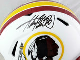 Adrian Peterson Signed Redskins F/S Flat White Speed Helmet- Beckett W Auth *Blk