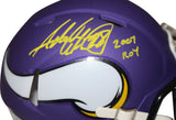 Adrian Peterson Signed Minnesota Vikings Speed Mini Helmet 2007 ROY BAS 37336