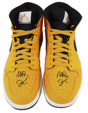 Lakers Magic Johnson Signed 2018 Nike Air Jordan 1 Mid Size 11.5 Shoes w Box BAS