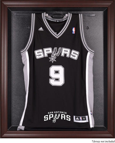 San Antonio Spurs Mahogany Framed Team Logo Jersey Display Case - Fanatics