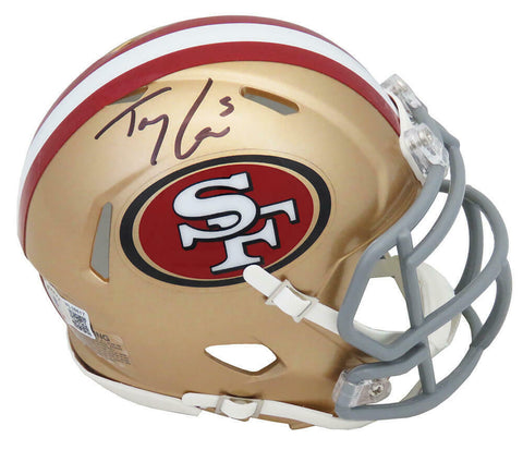 Trey Lance Signed San Francisco 49ers Riddell Speed Mini Helmet (Beckett COA)