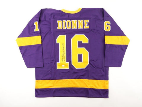 Marcel Dionne Signed Los Angeles Kings Purple Jersey Inscribed "HOF 92"(JSA COA)