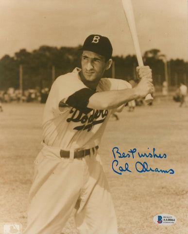 Dodgers Cal Abrams "Best Wishes" Authentic Signed 8x10 Photo BAS #AA48064