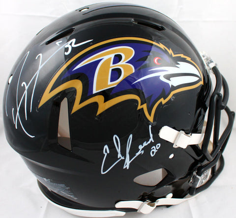 Ed Reed Ray Lewis Signed Ravens F/S Speed Authentic Helmet-Beckett W Hologram