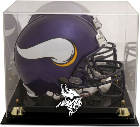 Minnesota Vikings Golden Classic Helmet Display Case with Mirror Back - Fanatics