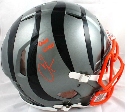 Chad Johnson Signed Bengals F/S Flash Speed Authentic Helmet w/Insc.-BAW Holo