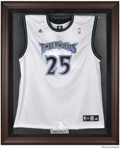 Minnesota Timberwolves (2008-2017) Brown Framed Jersey Display Case
