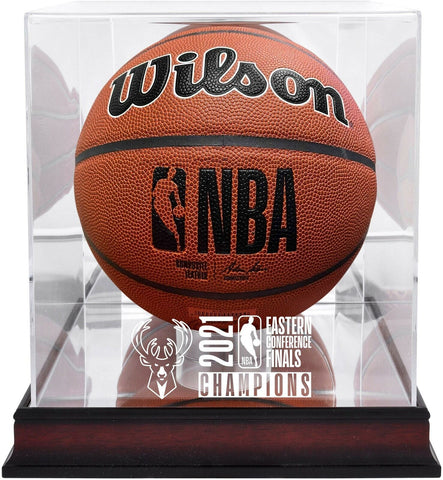 Milwaukee Bucks 2021 NBA Eastern Conference Champions Mahogany Display Case