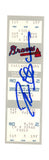 Deion Sanders Signed Atlanta Braves 5/4/1991 vs Cubs Full Ticket BAS 37257