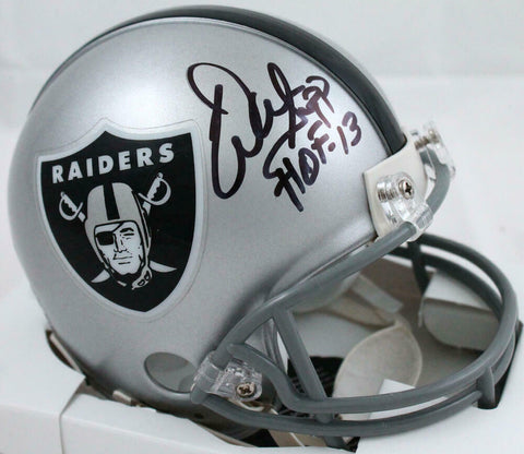 Warren Sapp Autographed Oakland Raiders Mini Helmet w/HOF *front-Beckett W Holo