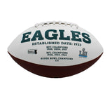 Dick Vermeil Signed Philadelphia Eagles Embroidered White NFL Football - Insc