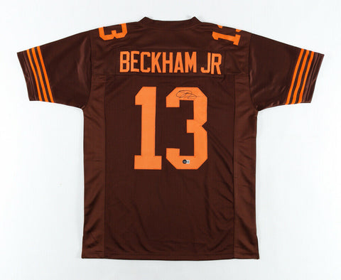 Odell Beckham Jr Signed Cleveland Browns Jersey (Beckett Hologram) 3xPro Bowl WR