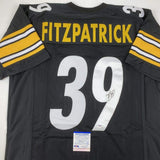 Autographed/Signed MINKAH FITZPATRICK Pittsburgh Black Football Jersey PSA COA