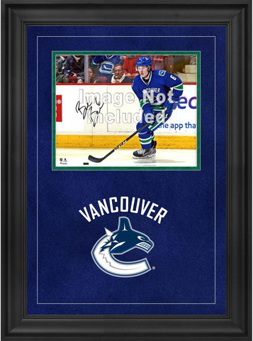Two Vancouver Cannucks Hockey Jerseys Autographed by The Sedin Twins framed  in collage shadowboxes