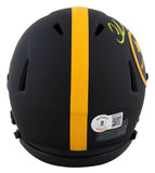 Steelers Chase Claypool Signed Eclipse Speed Mini Helmet w/ Yellow Sig BAS Wit