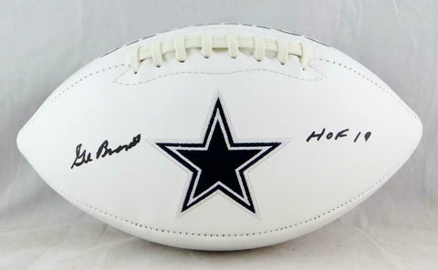 Gil Brandt Autographed Dallas Cowboys Logo Football w/ HOF - Beckett W *Black