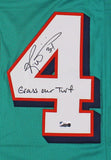 Ricky Williams Signed Miami Dolphins Custom Teal NFL Jersey - "Grass Over Turf"