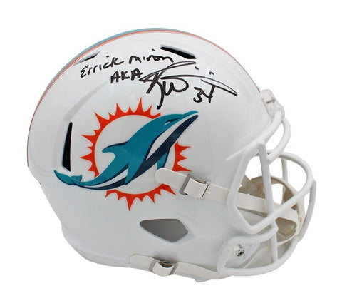 Ricky Williams Signed Miami Dolphins Speed Full Size Helmet w/"Errick Miron AKA"