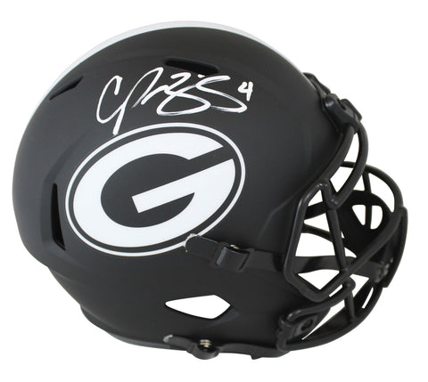 Georgia Champ Bailey Signed Eclipse Full Size Speed Rep Helmet BAS Witnessed