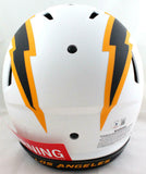Austin Ekeler Autographed Chargers Authentic Lunar FS Helmet- Beckett W *BbyBlue